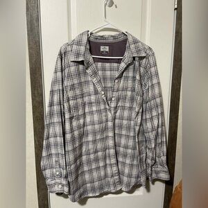 Plaid Button-Up Women's Top